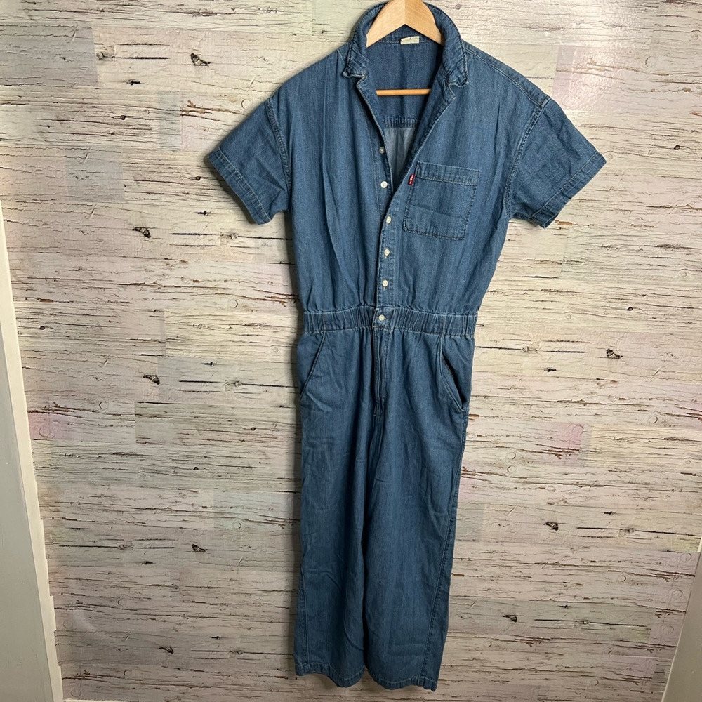 Levi’s denim jean blue jumpsuit size medium